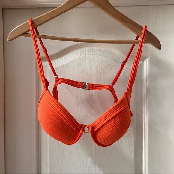 Orange bikini with underwire top, matching bottoms with size large - Picture 2 of 15
